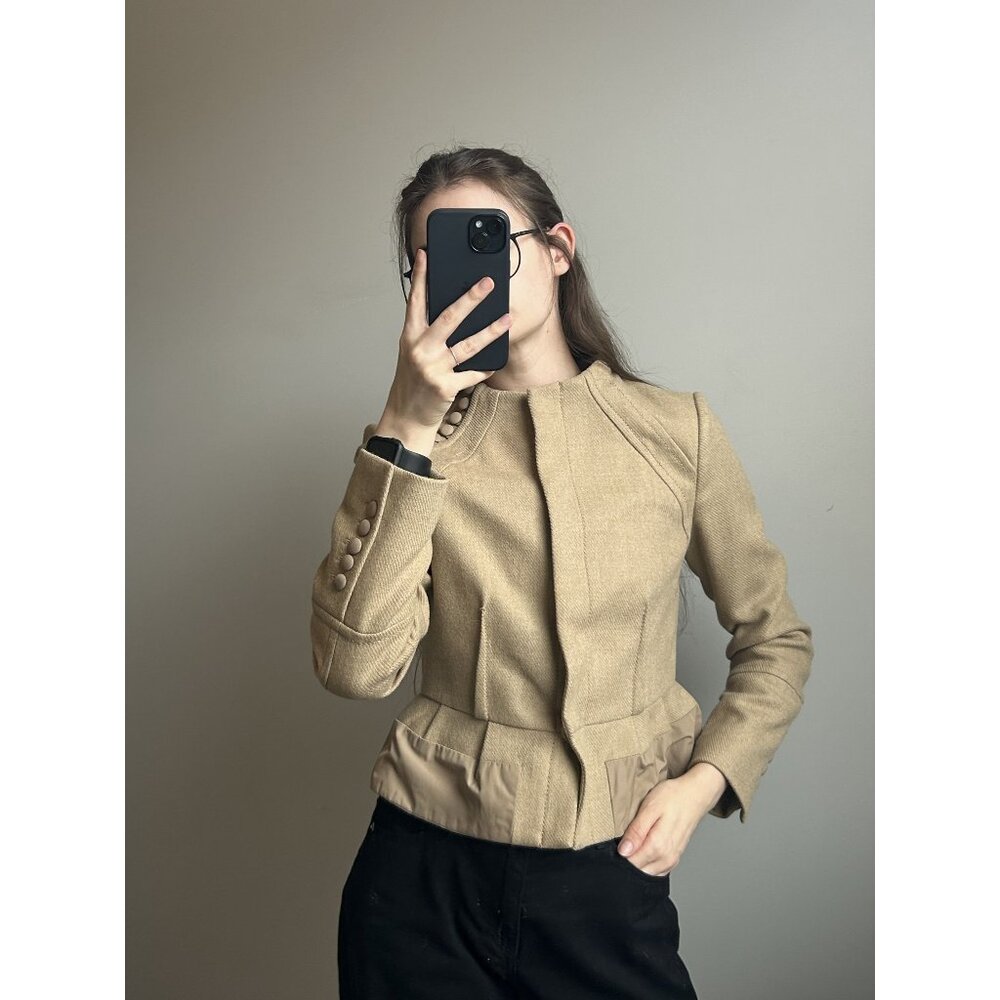 Light Brown Peplum Blazer Size Small